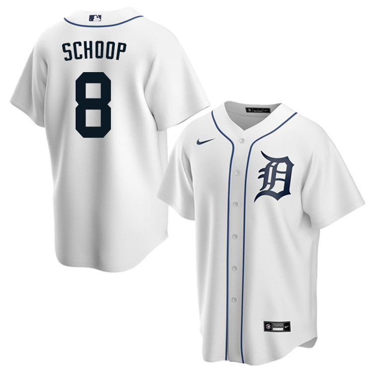 Nike Men #8 Jonathan Schoop Detroit Tigers Baseball Jerseys Sale-White